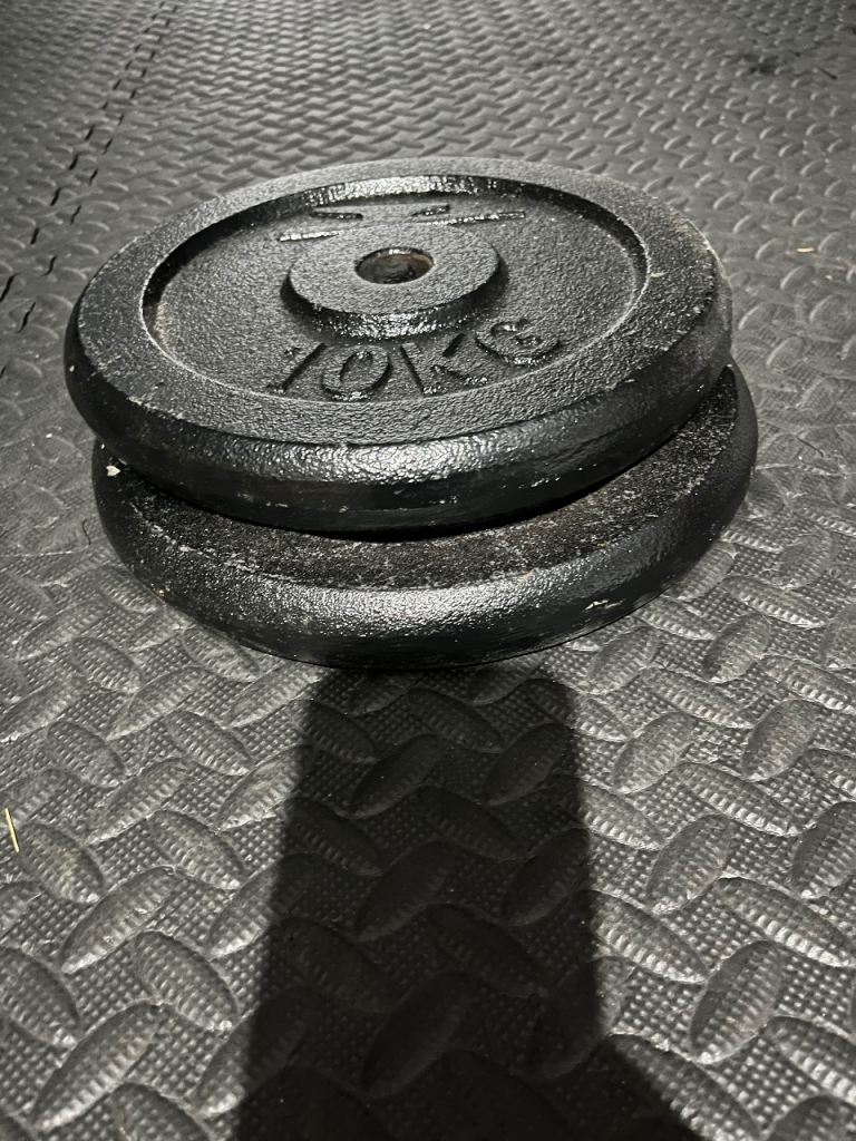 Cast iron weights set + bars