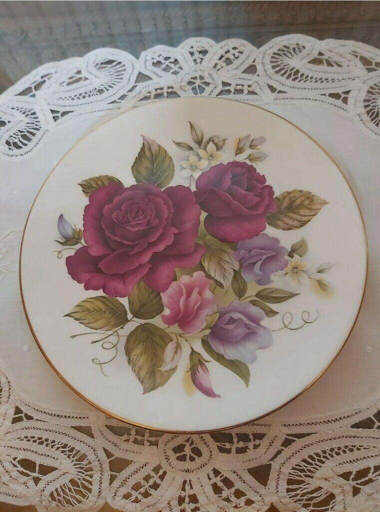 image for Royal Grafton floral Ruby wedding congratulations collectors plate. 
