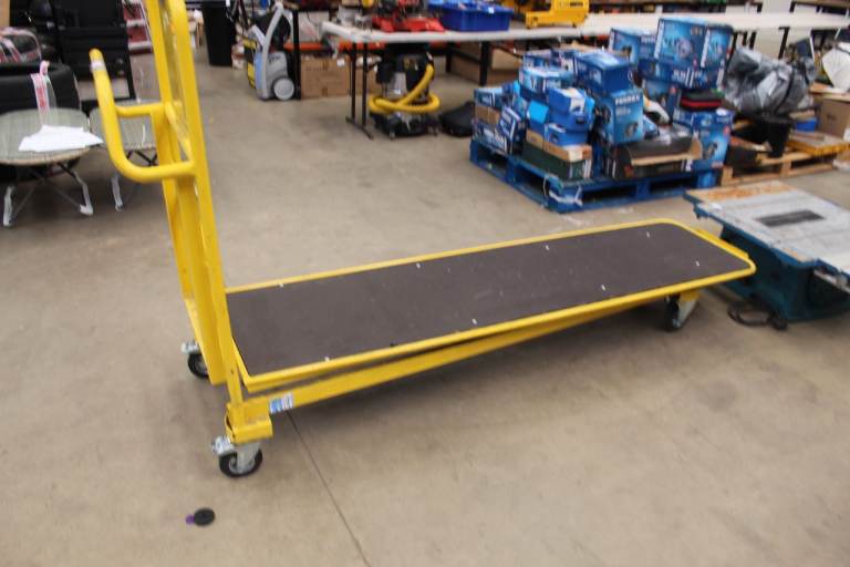 Heavy-Duty Yellow Platform Trolley – Good Condition very long  £70