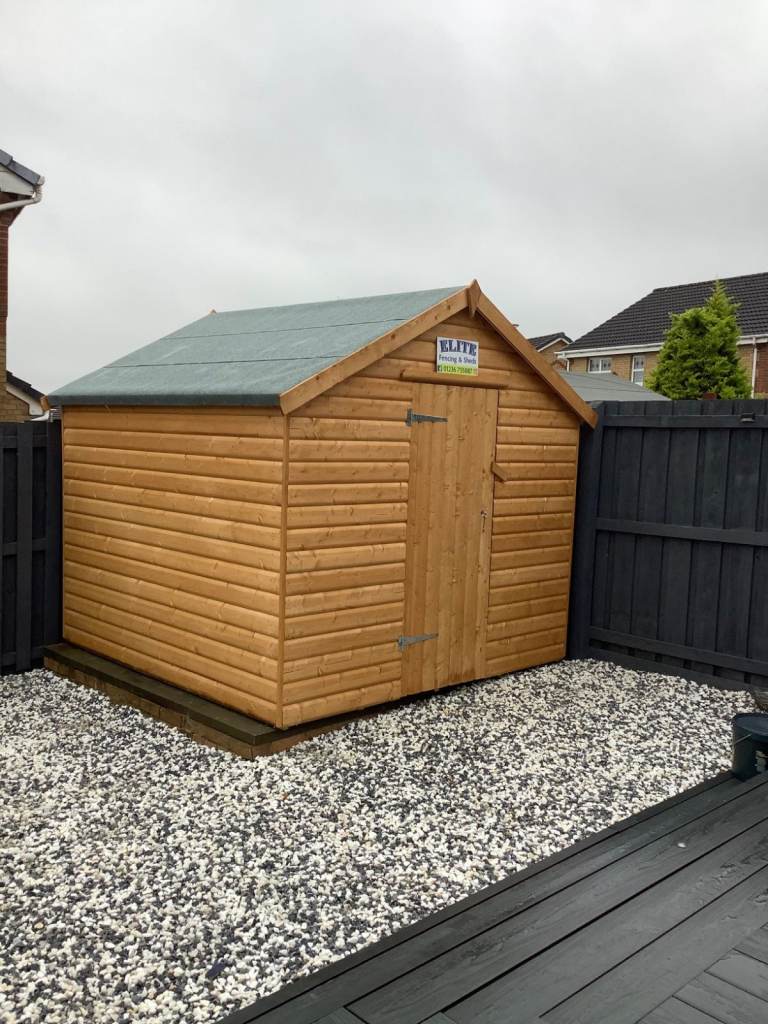 8x8 Pent 20mm Log SUPPLIED & FITTED 