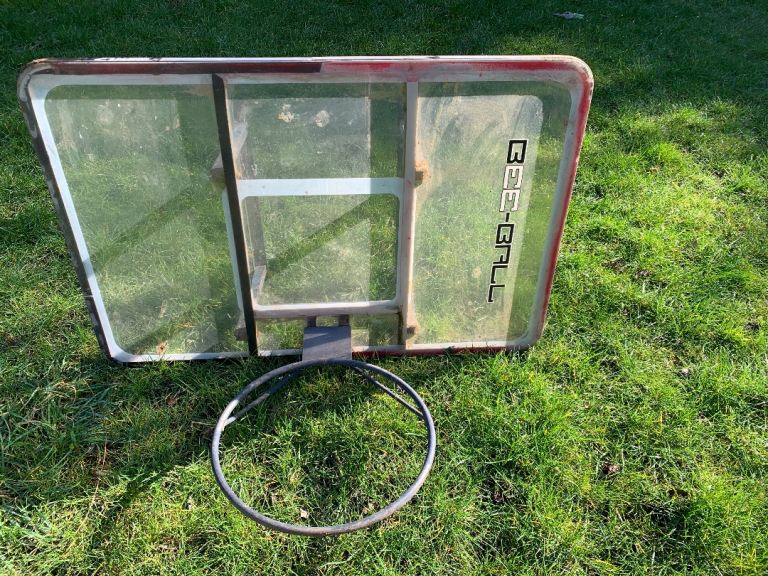 Basketball Hoop Backboard – Outdoor Use, Fair Condition