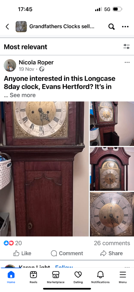 Antique grandfather clock  