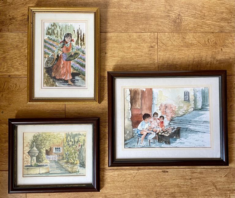 DON KERSEY FRAMED ART COLLECTION – SET OF 3 VINTAGE SIGNED PICTURES