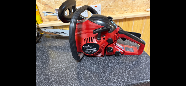 Einhell Petrol Chainsaw – Red, Good Condition