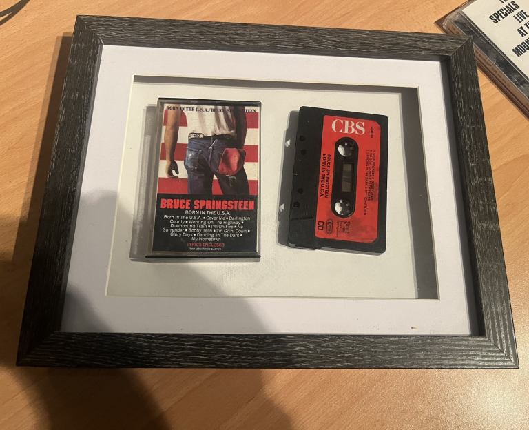 Framed Bruce Springsteen Born in the USA audio tape 