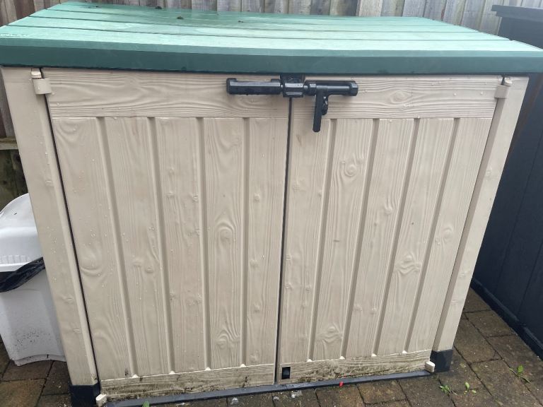 Keter 1200L Garden storage box beige/green