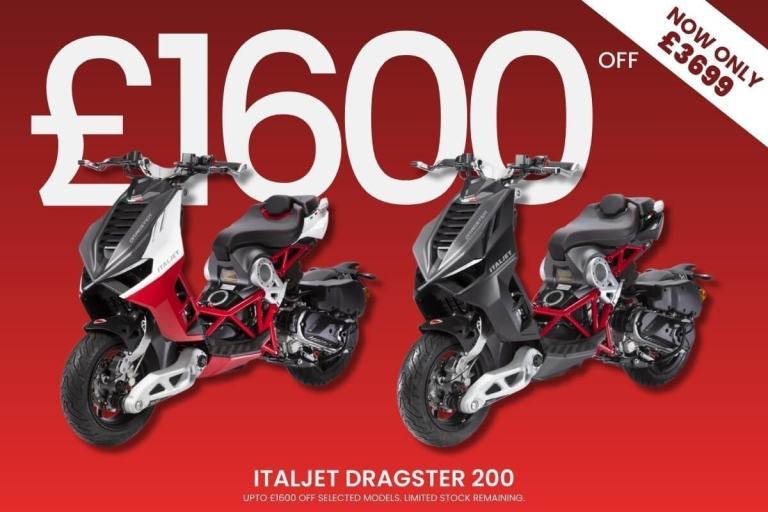 ItalJet Dragster 200cc Naked Sports Automatic Scooter Was £5299 Now Only £369...