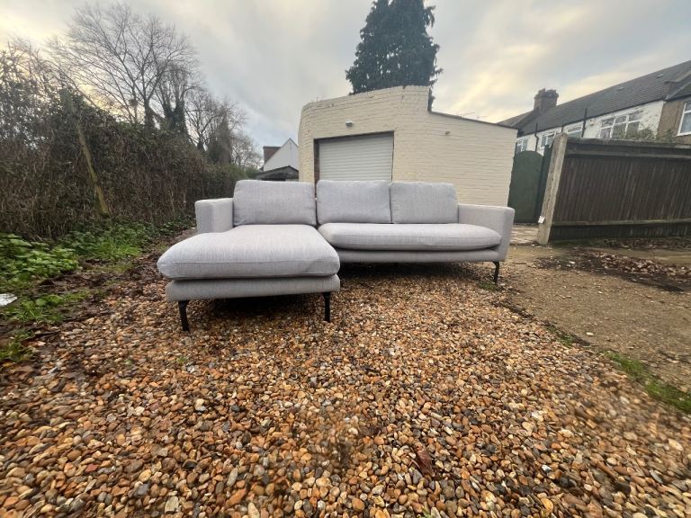 Light grey DFS/DWELL Modena L shape sofa DELIVERY AVAILABLE 🚚✅