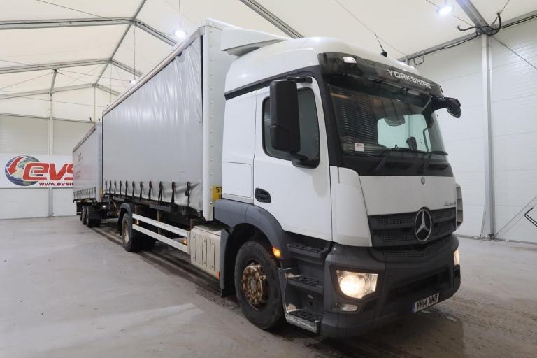 2014 (14 PLATE) Mercedes Benz Actros 1836 Drawbar 4x2 Euro 6 Curtainsiders