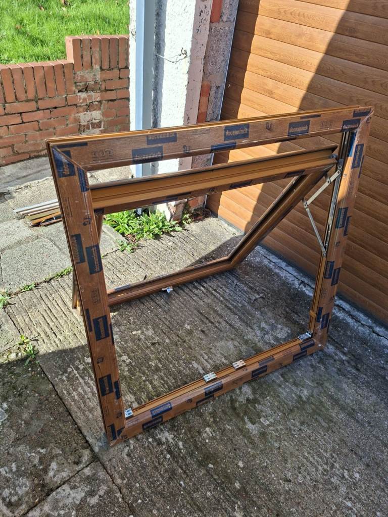 New Deceuninck UPVC Window Frame – Brown, Unused
