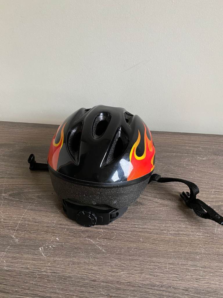 Yellow Flames Bike Bicycle Helmet 48-54cm/215g