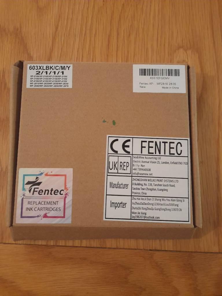 image for Printer ink.  Fentec 603 XL ink cartridges. 6 unopened cartridges. 