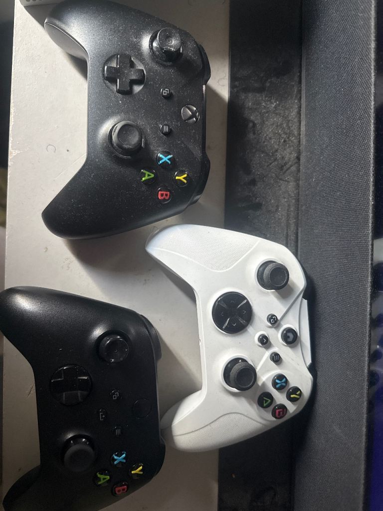 Xbox One Controllers - Two Black, One White