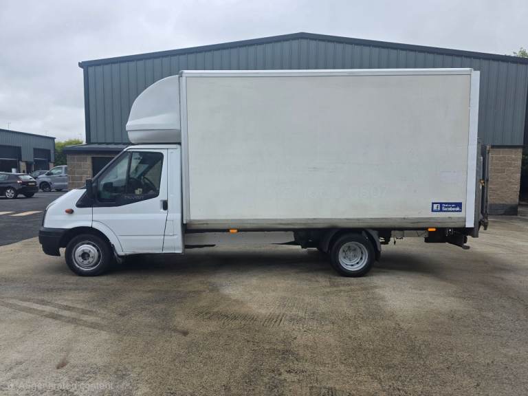2012 transit 2.2 rwd 125bhp low miles 84k long psv tail lift luton box van ready for work 