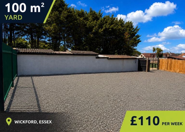 100 sq m Private Secure Storage Yard to let in Wickford - £110 per week ...