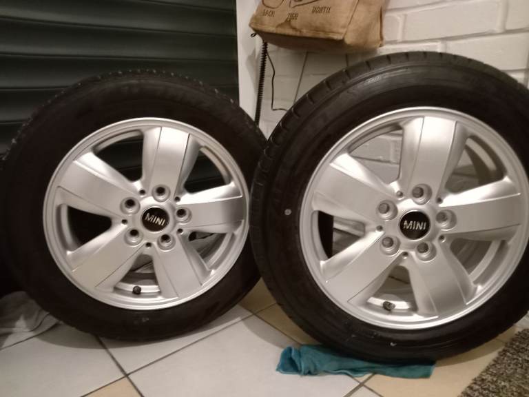 Set of Bmw Mini 15" Alloy Wheels & Tyres, Excellent Condition! 5x112
