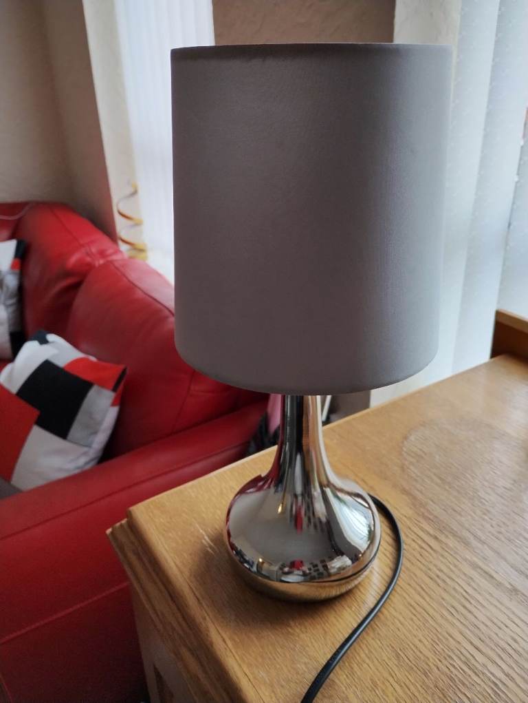 Table Lamp with grey shade 