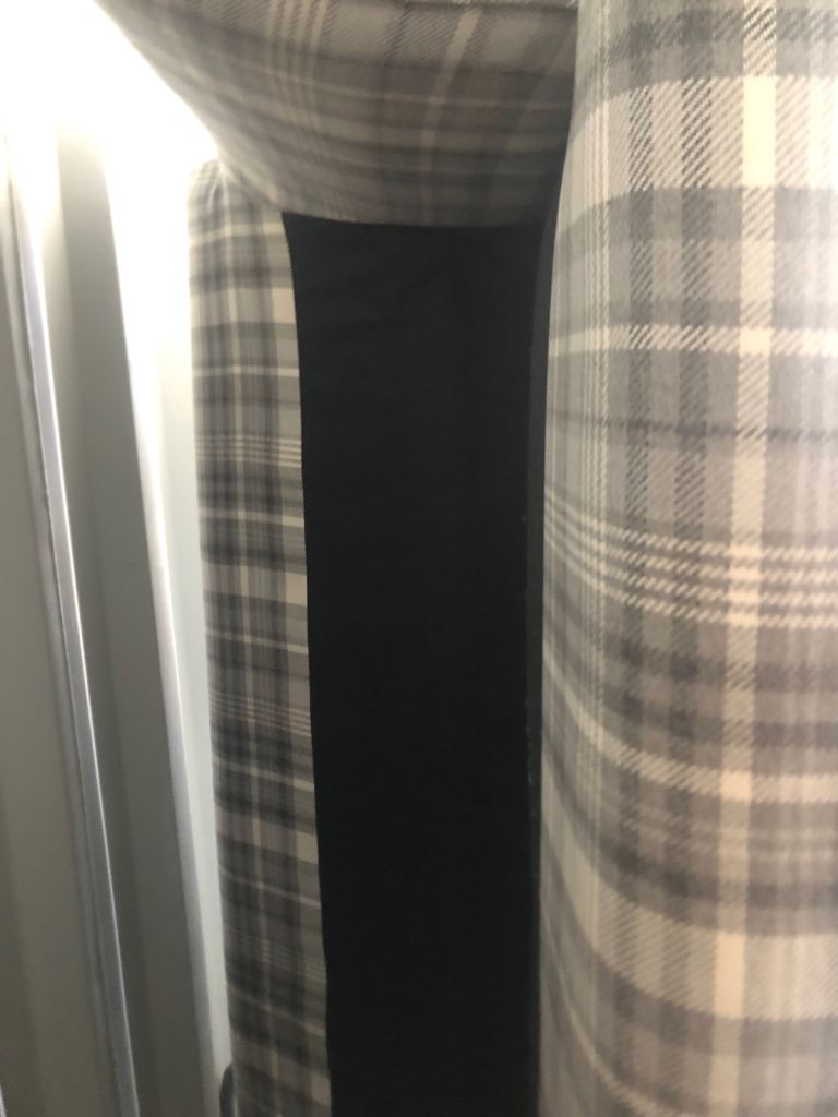 Grey Plaid three seater sofa - Good Used Condition