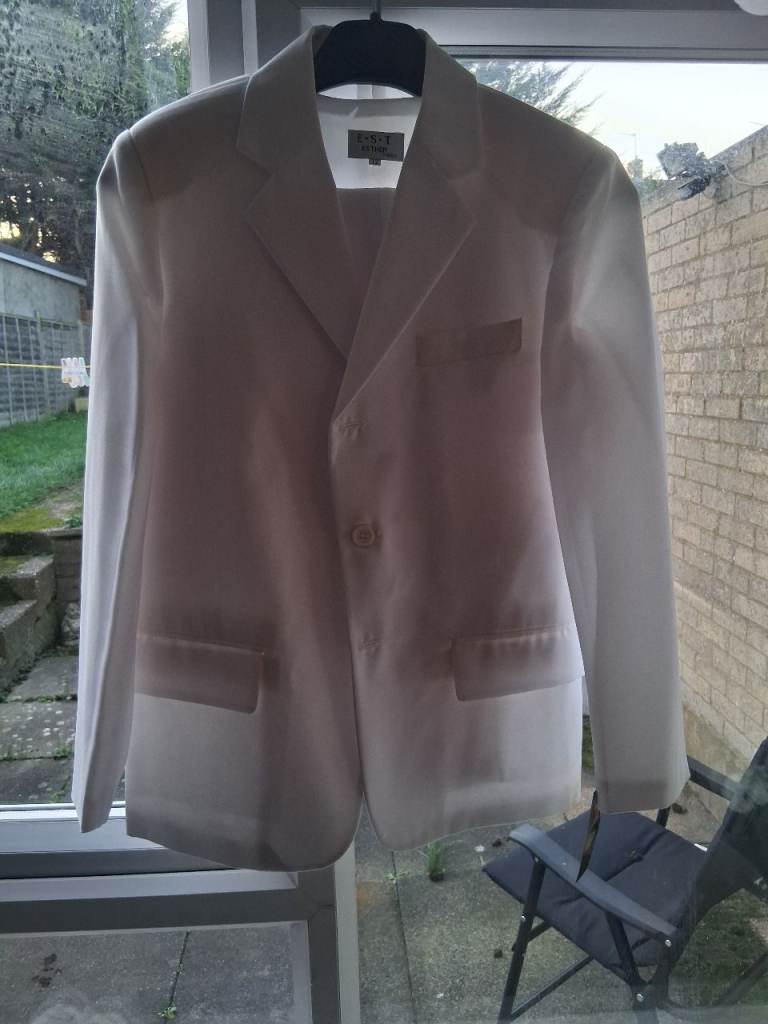 Kids white 3 piece suit