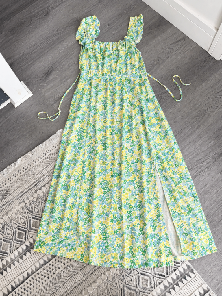 New Look Flowy Floral Summer Midi Dress with Slit – Multicoloured