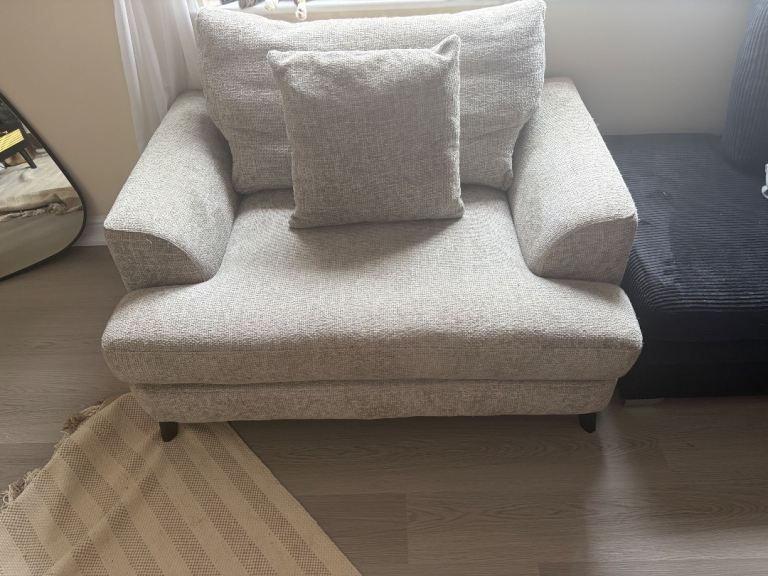 Next chunky boucle weave snuggle chair 