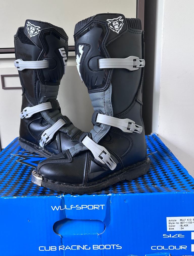 Wulfsport Cub LA Motocross Boots - Size 2 