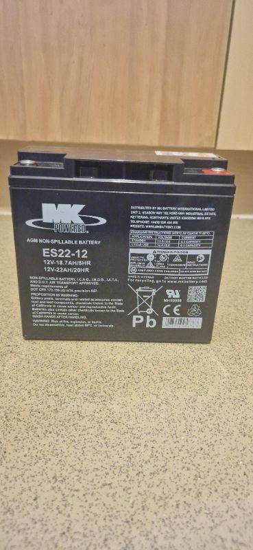 MK Battery ES22-12 12V 22Ah GEL Battery – Good Condition