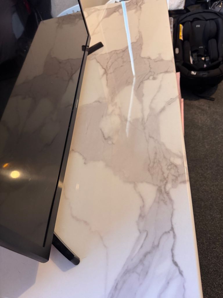 Marble style console table 