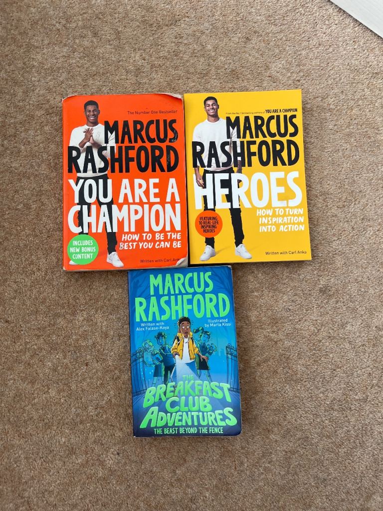 Marcus Rashford Books - Set of 3, Good Condition