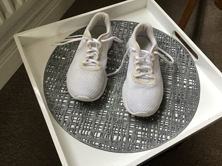 Nike white trainers junior size 2