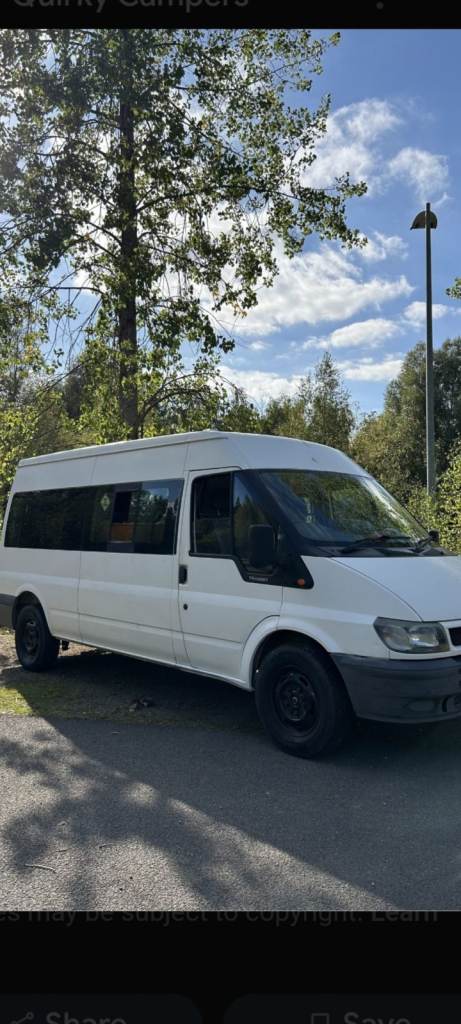FORD TRANSIT CAMPERVAN - 6 SEAT BELTS - MATCHING RE-TRIMM SEATING - DIESEL HEATER