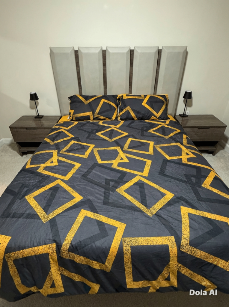 Bedroom set, Super King size bed, mattress, 2 bedside tables, 1 chest of drawers & dressing table