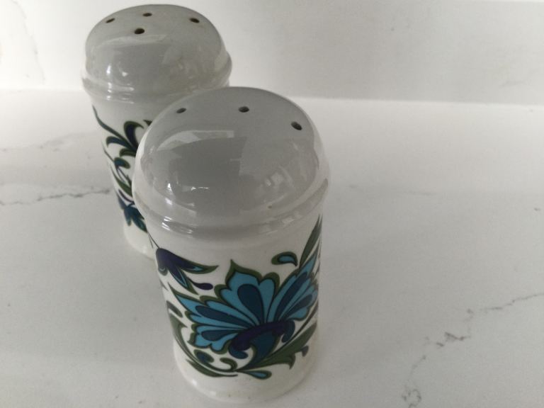 Midwinter “Spanish Garden” Salt and Pepper Pots with Original Stoppers VGC