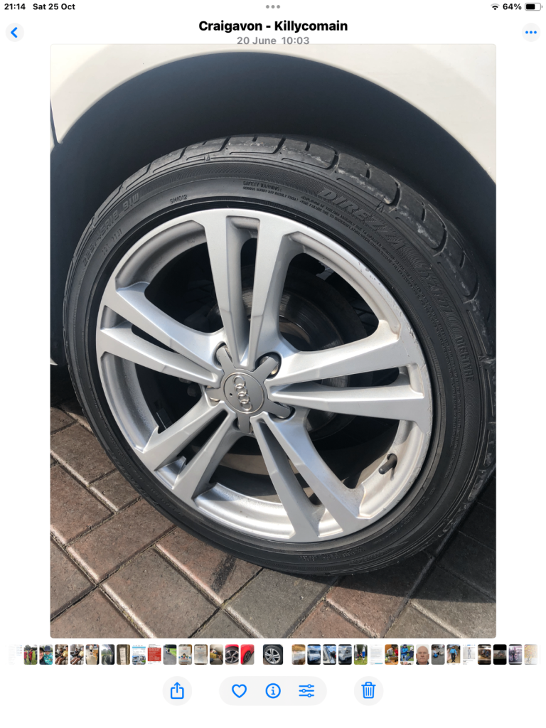 18” genuine Audi alloys wheels a3 caddy etc good tyres 5x112