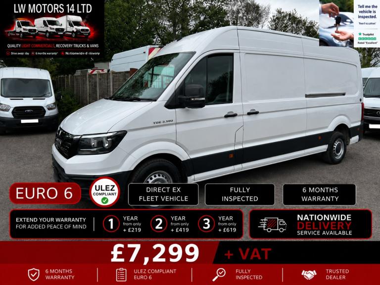 MAN TGE 3.140 FWD LWB HIGH ROOF PANEL VAN 2019 69 REG