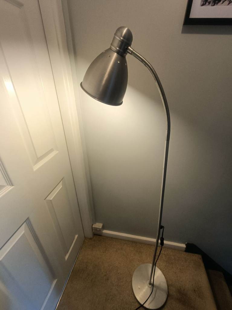 Silver floor lamp