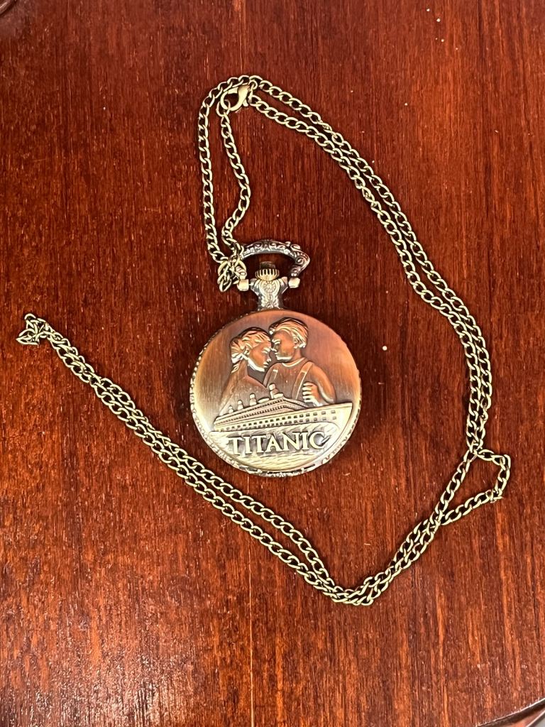 Titanic Antique-Style Pocket Watch with Chain