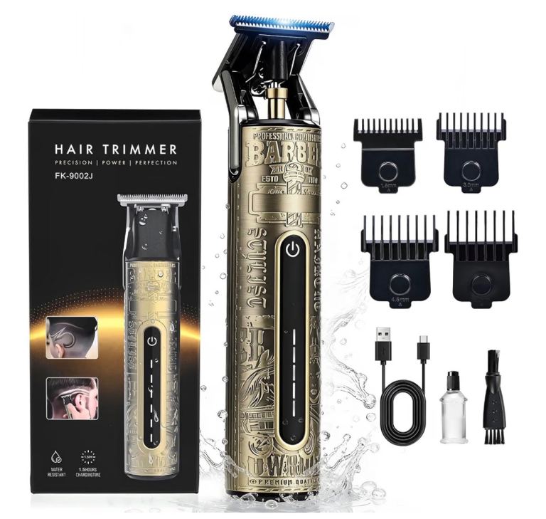 New Cordless Hair Trimmer FK-9002J with 4 Comb Sizes