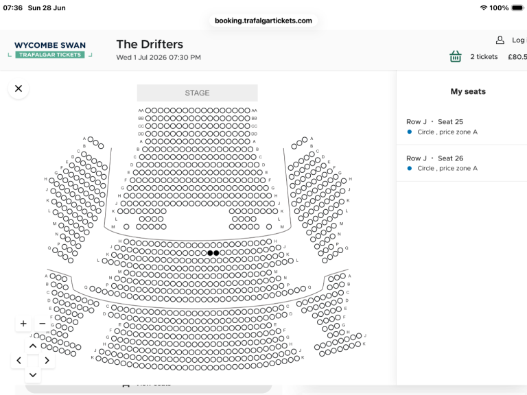 Drifters tickets 1/7 High Wycombe 