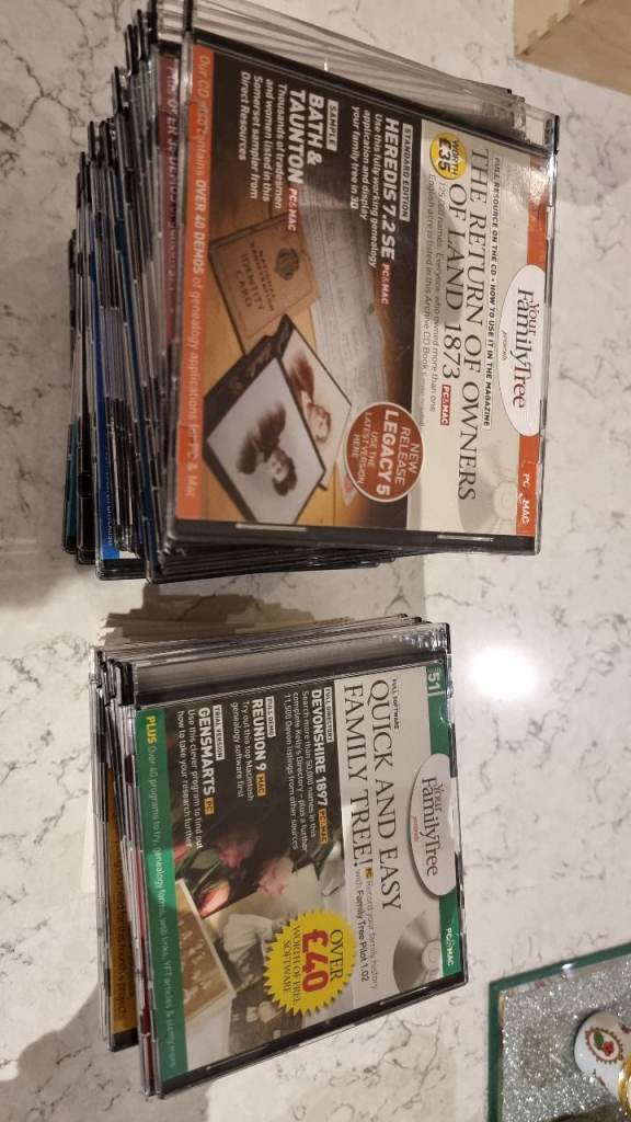 Geneology data discs