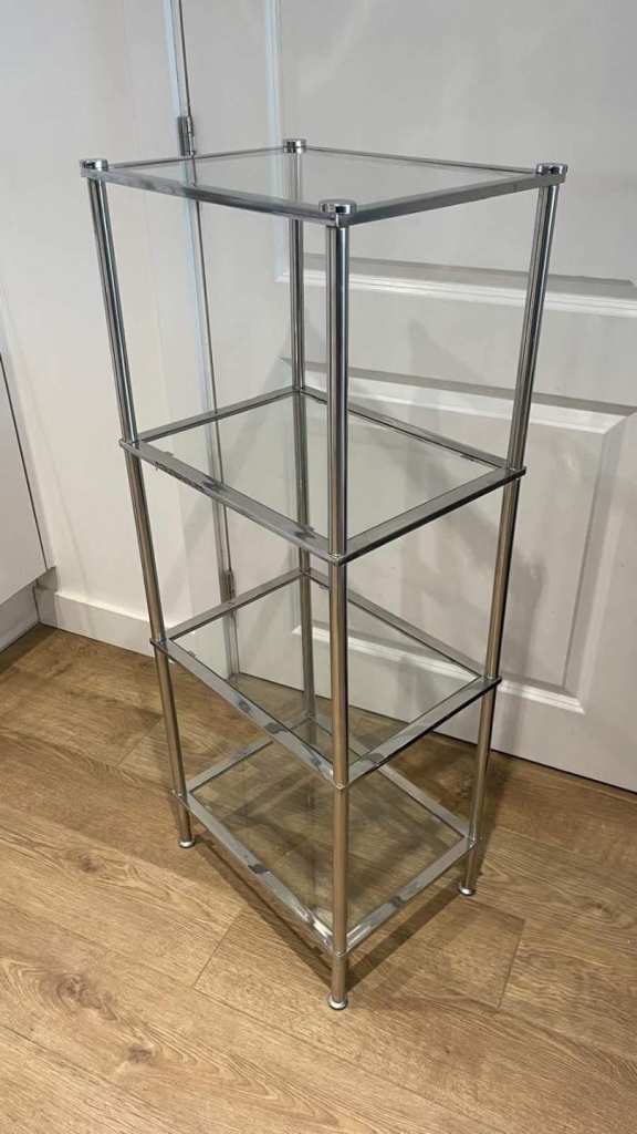John lewis 4 tier glass shelf unit