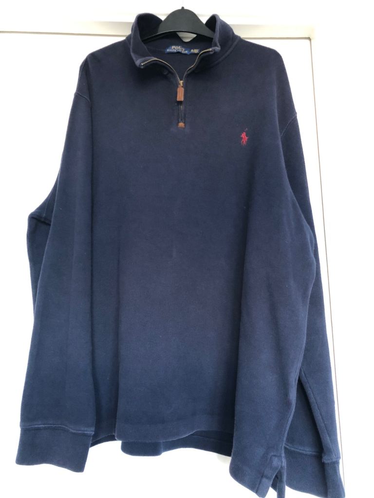 Polo long sleeve thick shirt like sweat shirt in XL