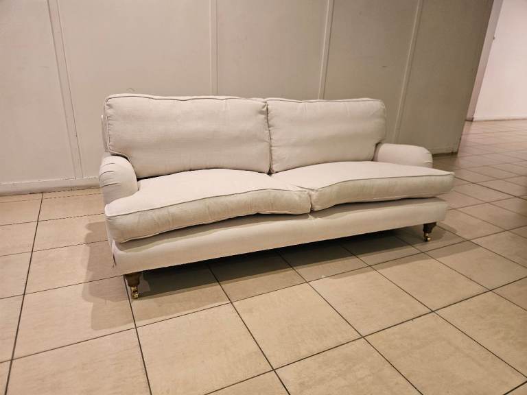 Sofa dot com Bluebell 3 Seater Sofa in Polar Aquaclean Clever Canvas RRP £2290