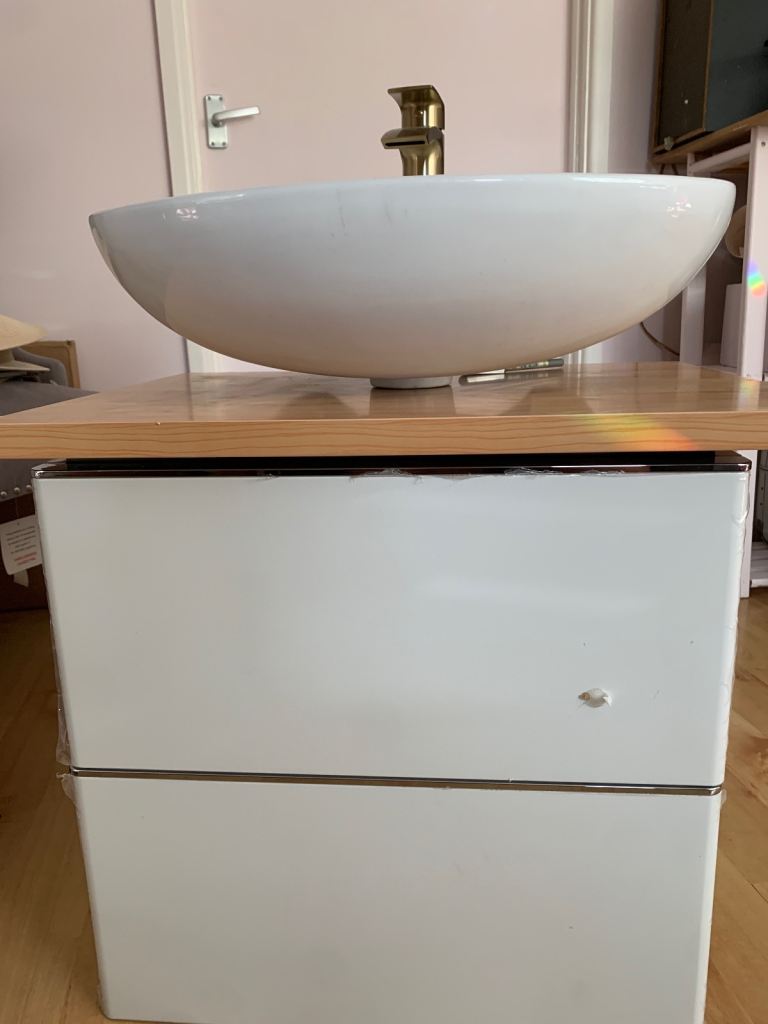 Vanity Unit 2 Drawer , Sink & Mono Tape BRAND New