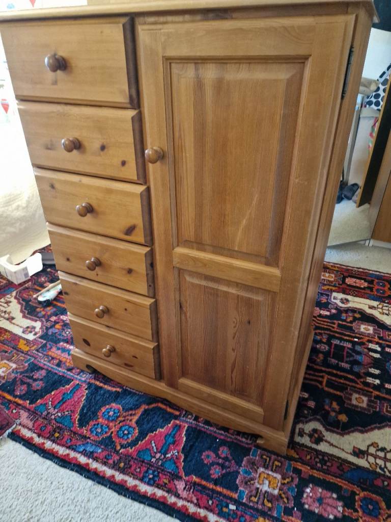 Solid pine chest of drawers /wardrobe 