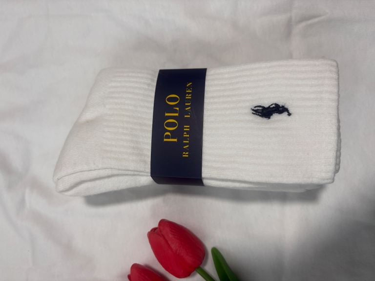 New POLO Ralph Lauren White Cotton Socks - Pack of 3