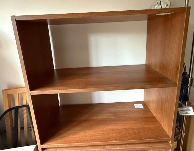 Wood Effect Storage Shelf Bookcase Unit 72 x 76 x 32cm – 2 Available