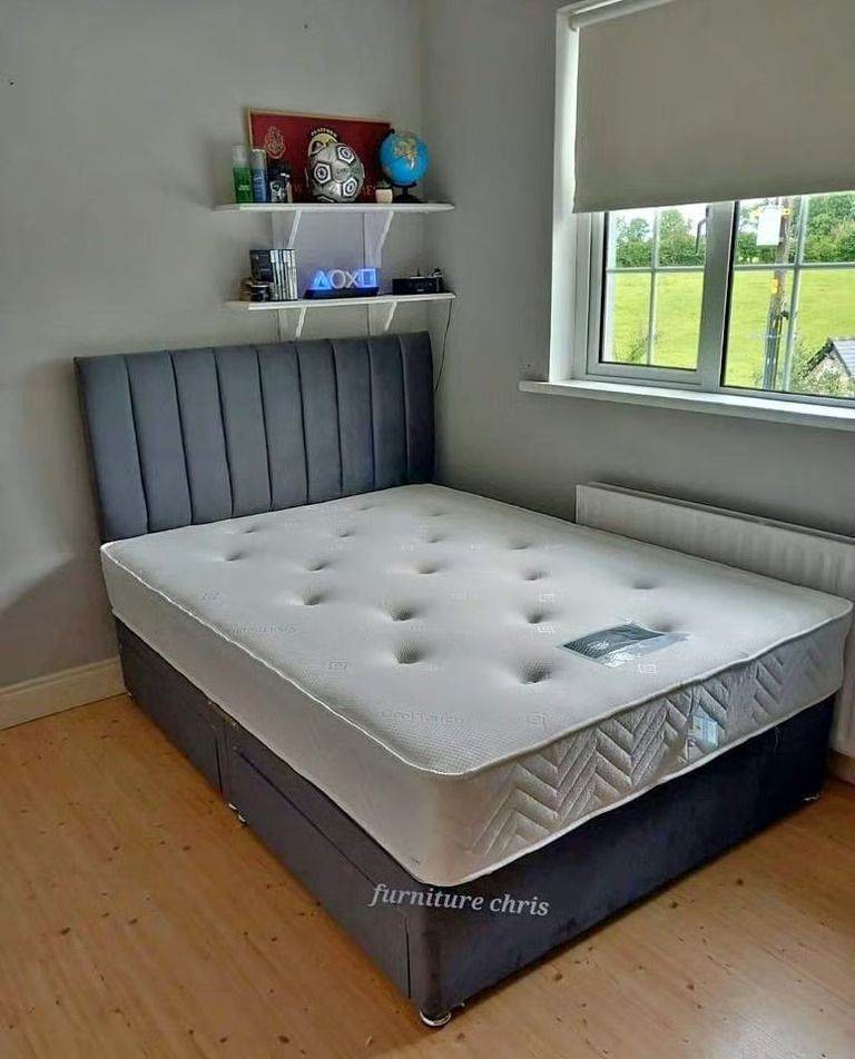 image for Christmas Hot Sale! 🎅🏻 Divan King Size Bed With Headboard | Today Drop-Off! **