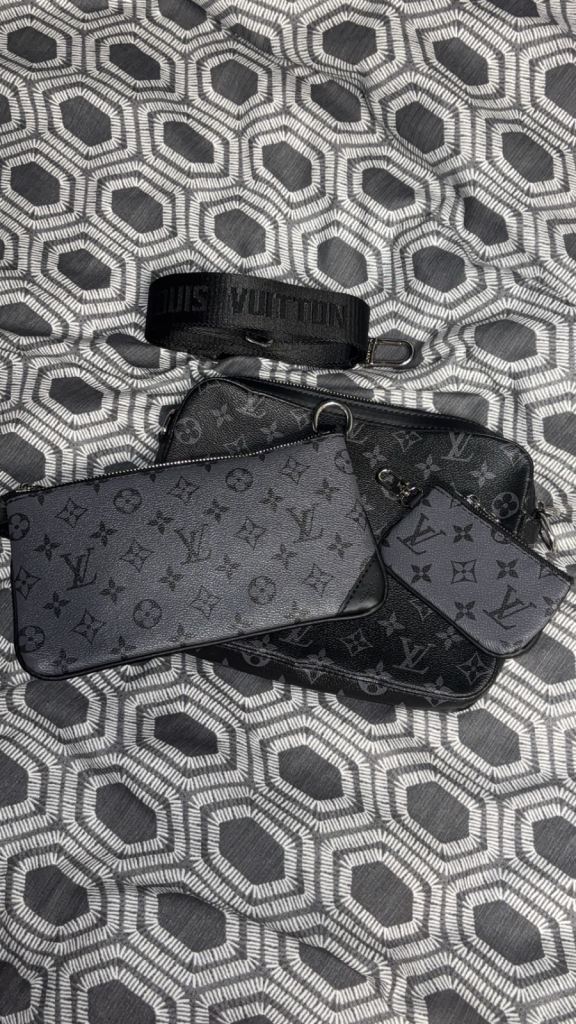 Louis Vuitton Trio Messenger Bag Set with Pouch and Key Holder