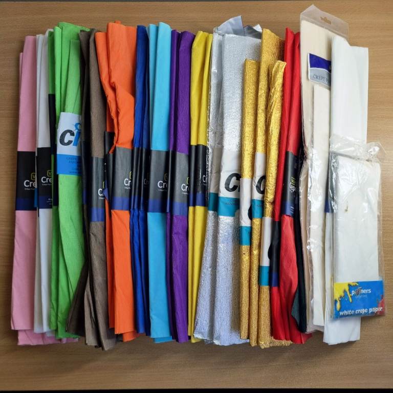 Over 40 Assorted Bundle Of Crepe Paper Colours 
